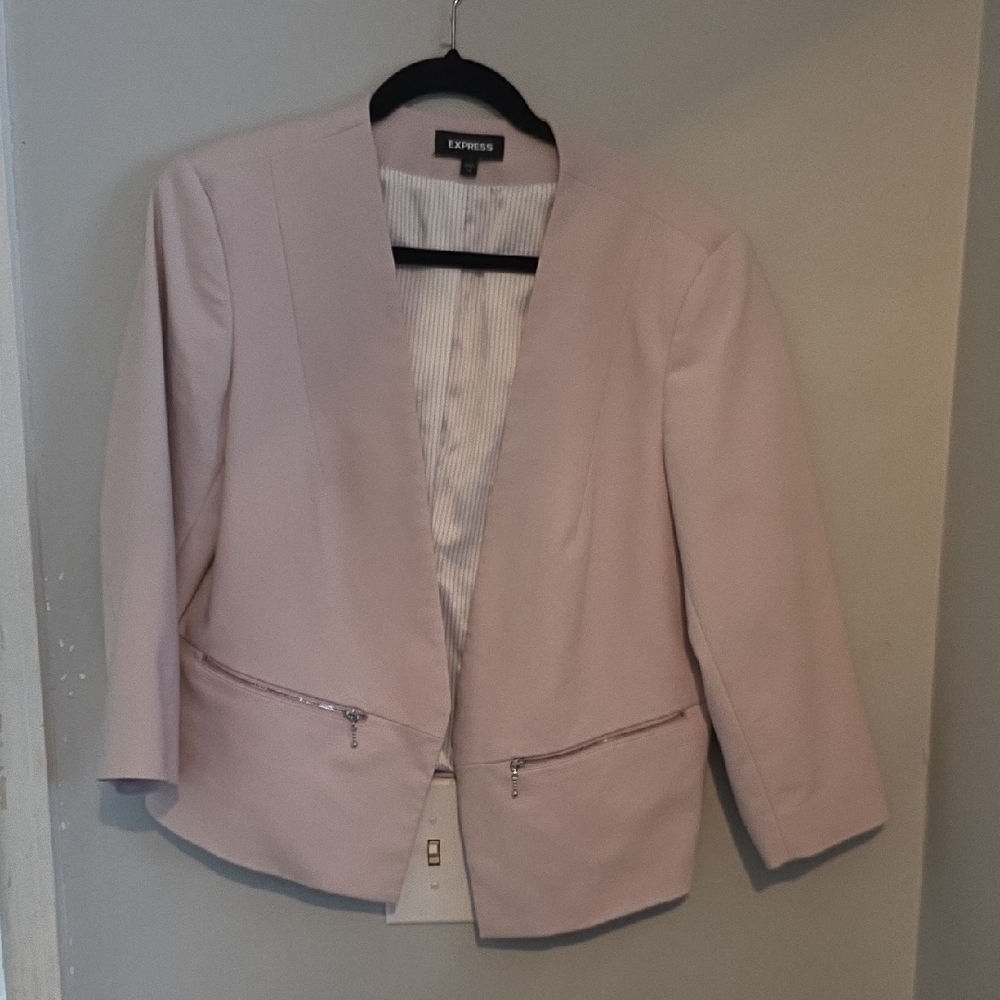 Express Women's Blush Pink Blazer. Inside Lined. Sz 18